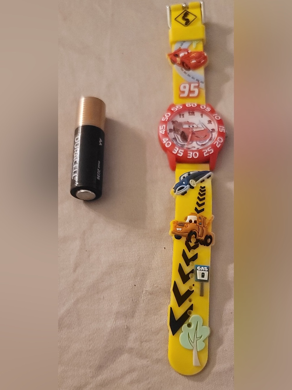 Cars Lightning McQueen Yellow Kids Watch